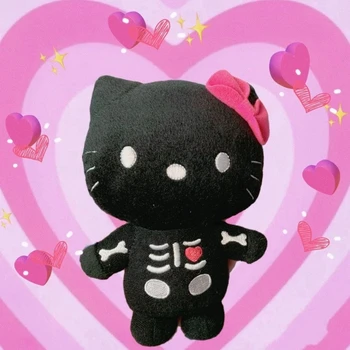 Novi ovjes-pliš igračku s cartoonish lubanjom Sanrio Hello Kitty, kreativno prilagođena torba, pribor, blagdanski dar