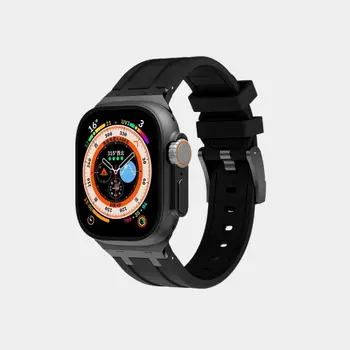 Novi Tekući Silikon Remen AP Metal Head Watch Band Narukvica Za Apple iWatch Watch JI 3 4 5 6 7 8 Ultra Color Gift Box Ambalaža
