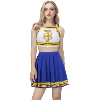 Oblik navijač Taylor TS Shake It Off Plavo-bijele odjeće navijačice na Noć vještica za старшеклассниц