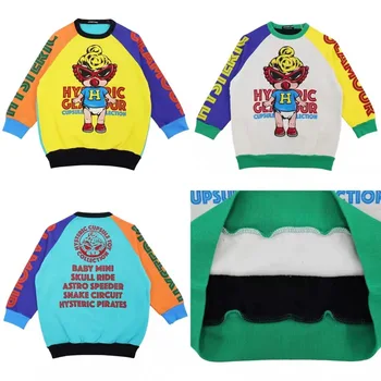 Odjeća za dječake 2023, moderan jesensko-zimskom brand s uzorkom debelog lutke, dječji флисовый pulover, majica za djevojčice