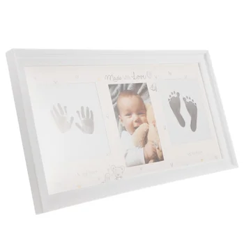 Okvir za slike s otisak ruke novorođenče, okvir za slike sa otisak noge bebe, okvir za slike na memoriju o djetetu s mastiljav jagodicom