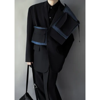 Originalni asimetrični dizajn 2023, muške casual jaknu sense, slobodan trend odijelo senior sense, tide