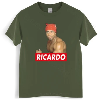 Pamučna majica za muškarce s okruglog izreza, t-shirt Ricardo Milos Meme, zabavna ljetna majica za trening, velike dimenzije, izravna dostava