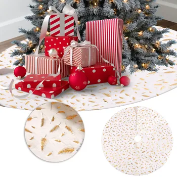 Promjer 102 cm, bijela тисненая suknja od samta u obliku Božićnog drvca 2023, raskošan Božićni tepih za pod, ukras tepih u obliku Božićnog drvca