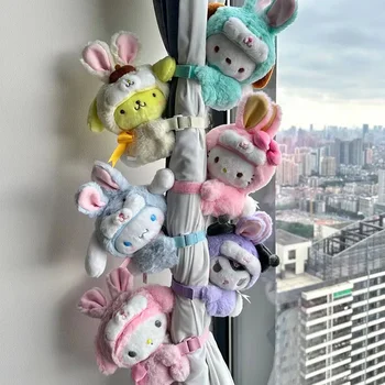 Sanrio Hello Kitty My Melody Cinnamoroll, od samta lutka, kopča za zavjese, Kuromi, slatka kreativni kućni medo spona za zavjesa, dekoracije za dom