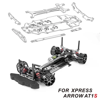 Set za nadogradnju od karbonskih vlakana i aluminija za putnička vozila For Xpress Arrow AT1S RC 1/10 Crne ili srebrne boje