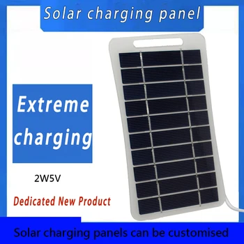 Solarni panel 5 2 W Izlaz USB Vanjski Prijenosni Solarni sustav Punjač za mobilni telefon Rasvjetu Proizvodnja električne energije