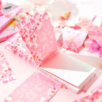 Starinski proljeće notepad sa cvjetanje trešnje od najsvjetlijih papira Sakura Materijal papirnata podloga Za kolaž Papir za scrapbooking Vođenje dnevnika