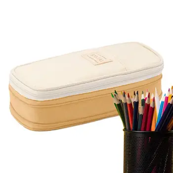 Student torba za olovke velikog kapaciteta, dupli sloj torba za olovke, jednostavan višenamjenski kutija za olovke Macaron, torba za olovke, torbica za olovke