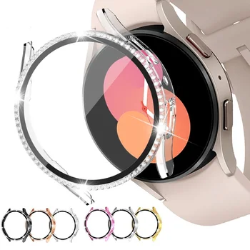 Torbica za Samsung Galaxy Watch 6 5 4 40 mm 44 mm zaštitna folija za PC branik od kaljenog stakla s ugrađenim diamond zaštitna torbica
