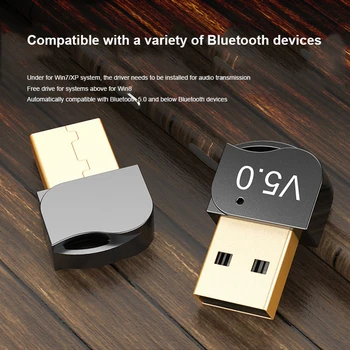 USB Bluetooth-kompatibilni adapter 5.0 Predajnik Prijemnik audio ključ Bežični mini USB adapter za računalo PC Laptop