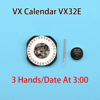 VX32 pravi Japanski quartz mehanizam Serija VX Calendar Veličina kvarcnog mehanizma VX32E: 10 1/2 
