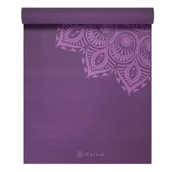Yoga mat s po cijeloj površini premium klase, ljubičasta mandala, 6 mm