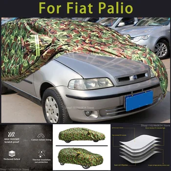 Za Fiat Palio Oxford Auto-torbica Vanjska zaštita Snježni Pokrivač Štitnik Za sunce Vodootporan Prašinu Камуфляжный auto presvlake