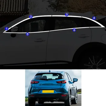 Za Mazda CX-3 CX3 2017 2018 2019 2020 2021 Auto oznaka, украшающая stalak Prozora, Srednji bollinger, Obloge okvira, nape