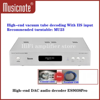 Аудиодекодер Musicnote MU22 DAC, dekoder vakuumska cijev ES9038Pro HIFI, podrška XMOS, LDAC, APTX /HD, SBC, AAC