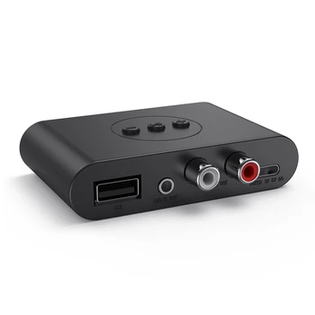 Аудиоприемник Bluetooth 5.2, NFC U Disk, RCA i 3,5 Mm AUX USB, Стереомузыкальный bežični adapter sa mikrofonom za pojačalo od zvučnika.