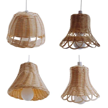 Ротанговый abažur ručni rad, dual-layer bambus abažur s kupolom, Azijski, rustikalni, japanski dizajn svjetiljke